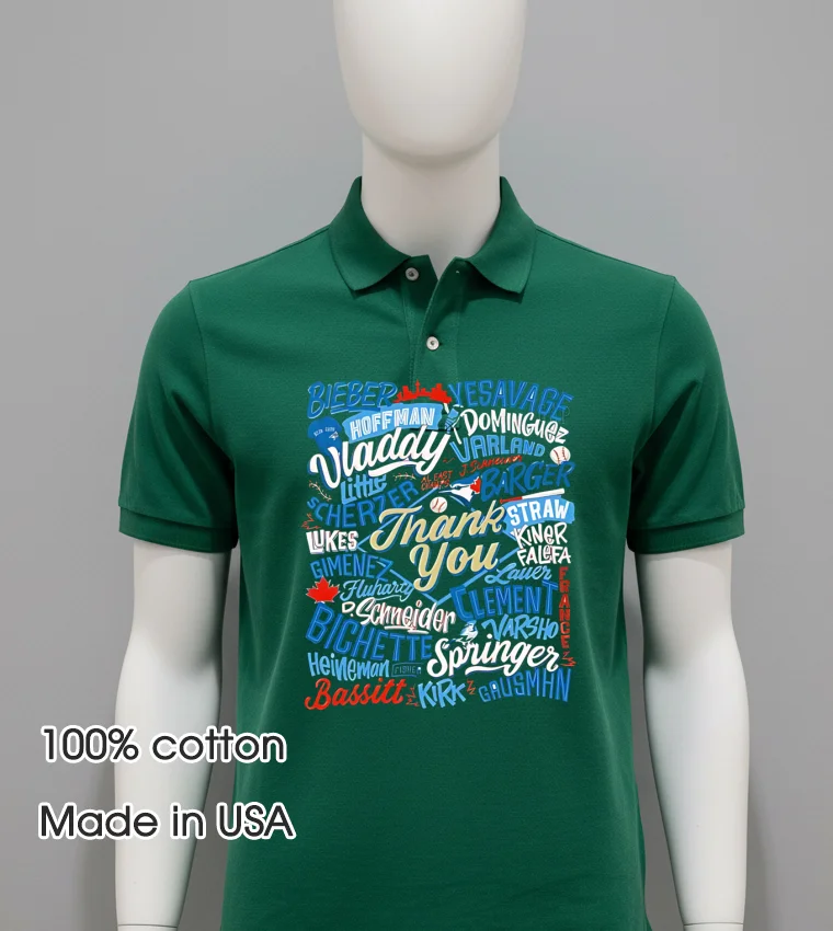 Thank You Toronto Blue Jays Player Name 2025 Mlb Vintage - green-shirt Thank You Toronto Blue Jays Player Name 2025 Mlb Vintage Green Shirt