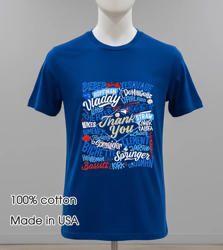 Thank You Toronto Blue Jays Player Name 2025 Mlb Vintage Navy Shirt