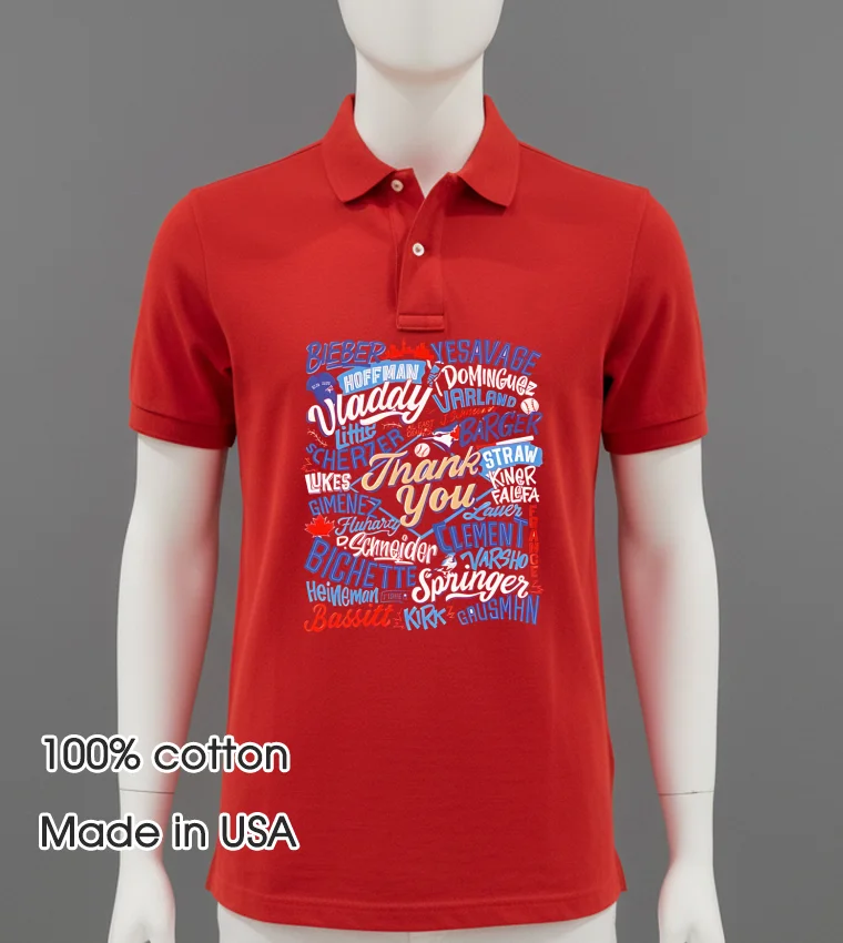 Thank You Toronto Blue Jays Player Name 2025 Mlb Vintage Red Shirt