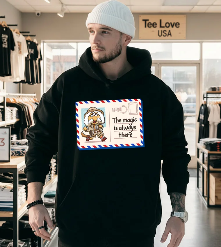 The Magic Is Always There Letter - hoodie-black The Magic Is Always There Letter Hoodie Black