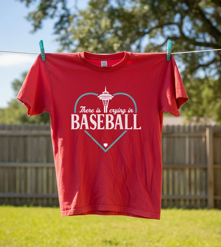 There Is Crying In Baseball Heart - red-shirt There Is Crying In Baseball Heart Red Shirt