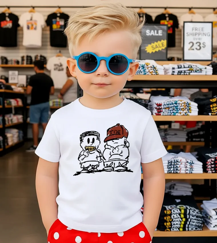 Tide Cartoon Characters Two Men - kids-t-shirt Tide Cartoon Characters Two Men Kids T Shirt