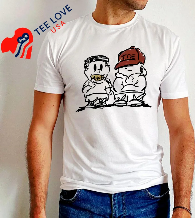 Tide Cartoon Characters Two Men - white-t-shirt Tide Cartoon Characters Two Men White T Shirt
