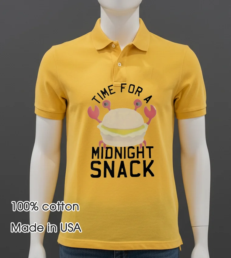 Time For A Midnight Snack Crab Yellow T Shirt