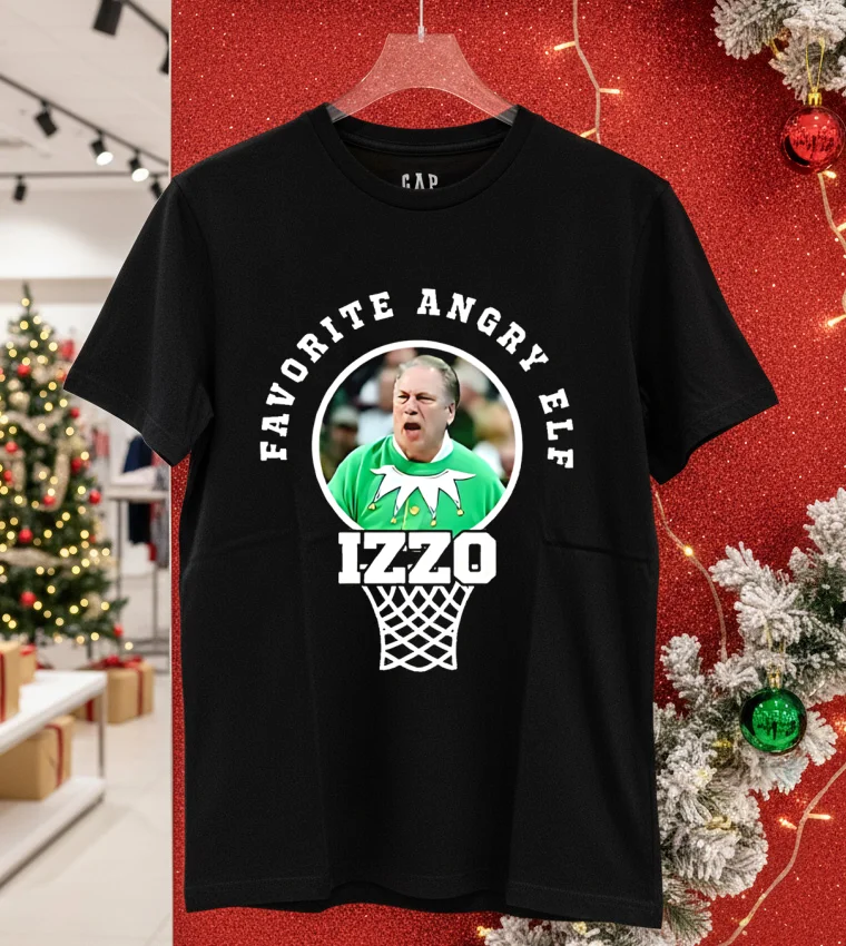 Tom Izzo Favorite Angry Elf Izzo Balck Shirt