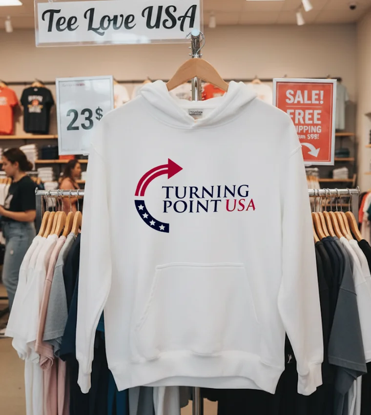 Turning Point Usa - hoodie-white Turning Point Usa Hoodie White