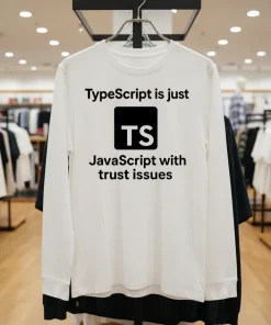 Typescript Is Just Javascript With Trust Issues Logo Shirt