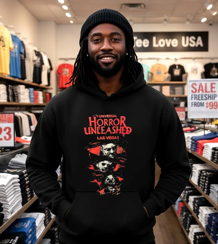 Universal Horror Unleashed Las Vegas - black-hoodie Universal Horror Unleashed Las Vegas Black Hoodie