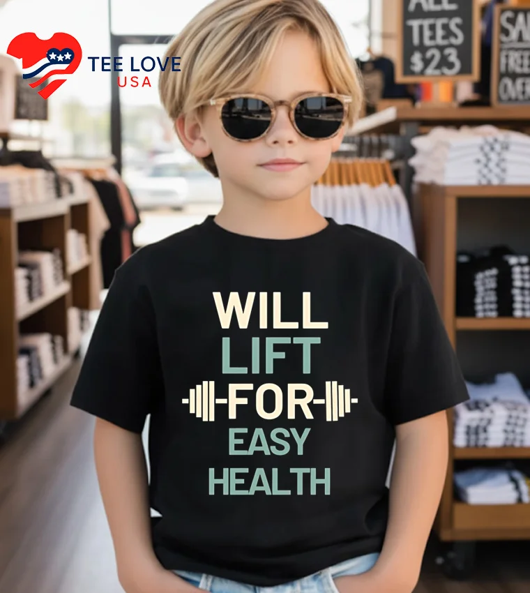 Will Lift For Easy Health Barbell Gym - kids-black Will Lift For Easy Health Barbell Gym Kids Black