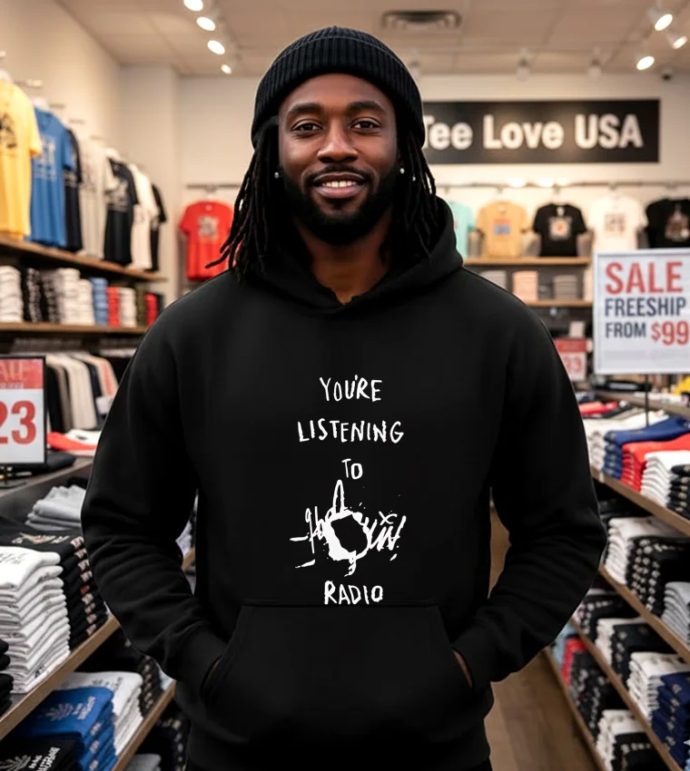 Youre Listening To Harlequin Radio   Black Hoodie