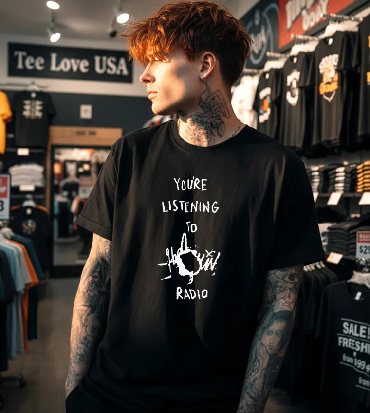 Youre Listening To Harlequin Radio   Black T Shirt