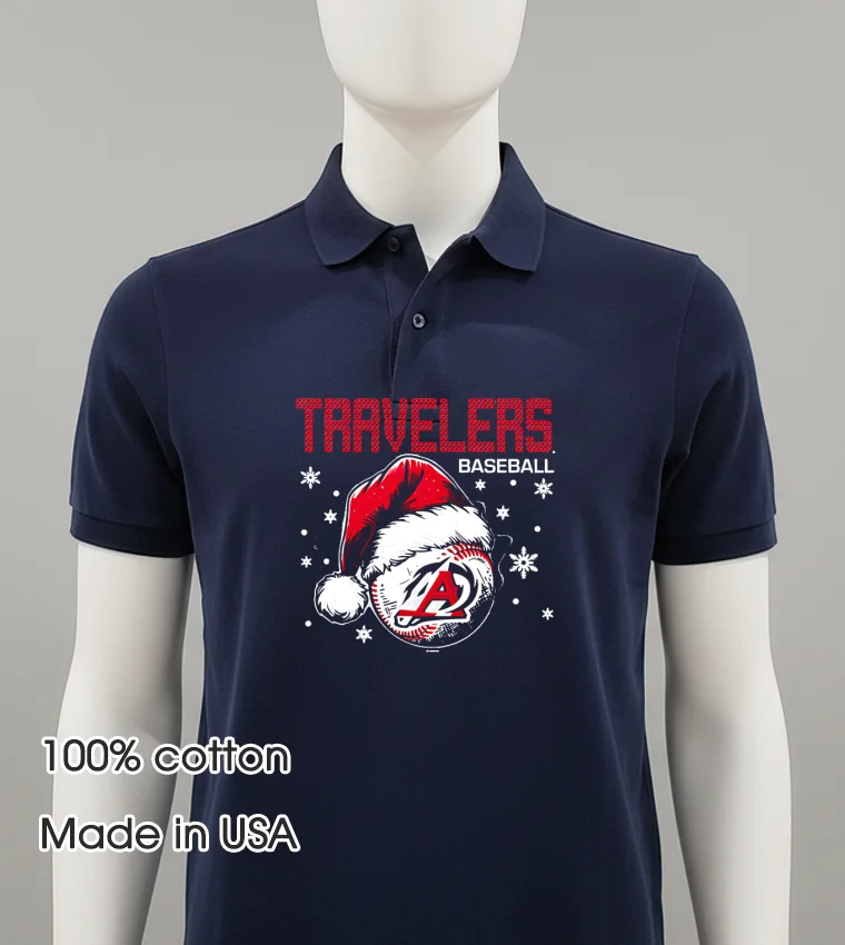 Arkansas Travelers Baseball Christmas Balck Shirt 1