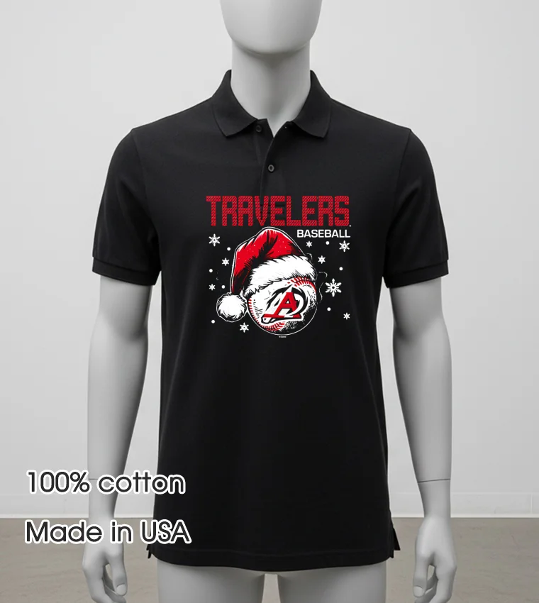 Arkansas Travelers Baseball Christmas Balck Shirt 2