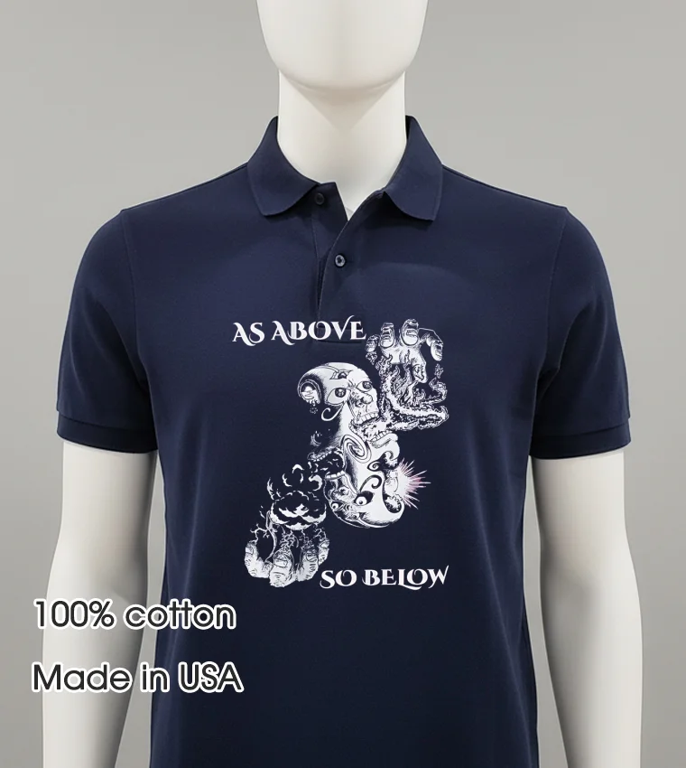 As Above So Below Skull Balck Shirt 1