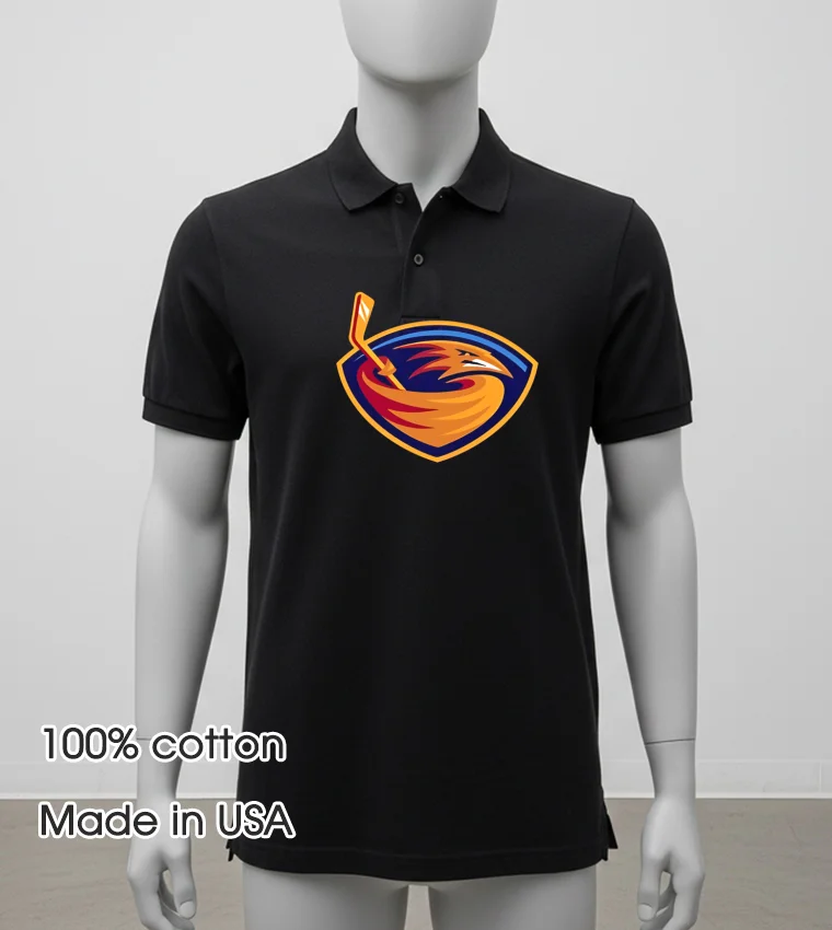Atlanta Thrashers Primary Logo - balck-shirt Atlanta Thrashers Primary Logo Balck Shirt 2