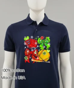 Baseball Christmas Coquette Lovely Bow Tie Snowing shirt