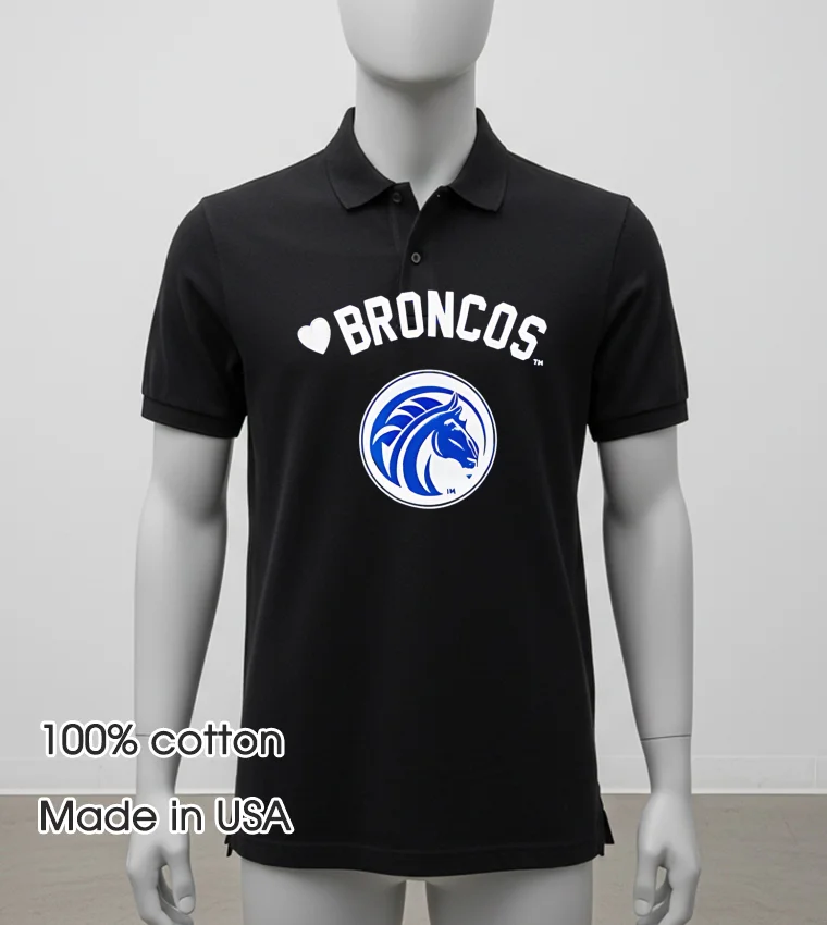 Big Boy Broncos Football Logo Balck Shirt 3