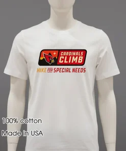 Cardinals Climb Hike For Special Needs logo shirt