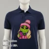 Christmas Pink Grinch Girl Milktea 2025 Balck Shirt 1