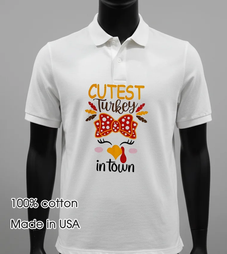 Cutest Turkey In Town Cute White T Shirt 1