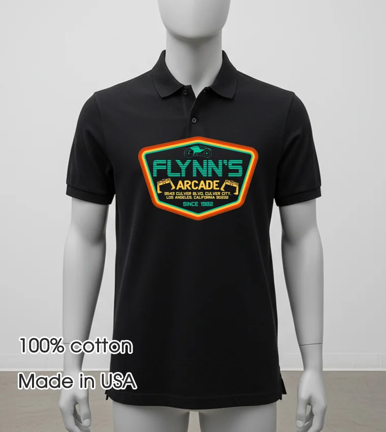 Flynn S Arcade Since 1982 Logo - balck-shirt Flynn S Arcade Since 1982 Logo Balck Shirt 2