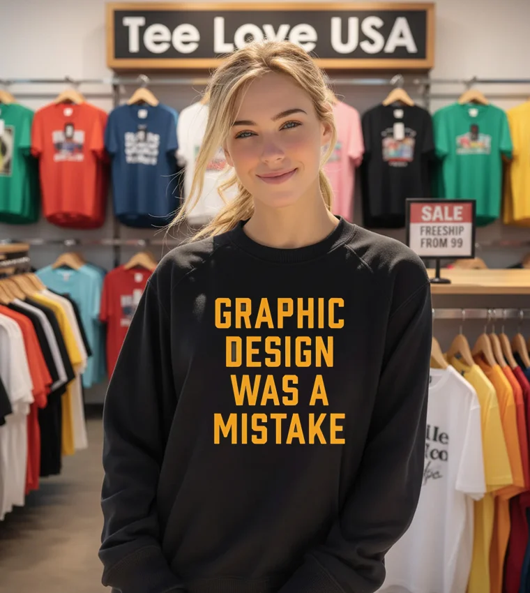 Graphic Design Was A Mistake Shirt - sweatshirt Graphic Design Was A Mistake Shirt Sweatshirt