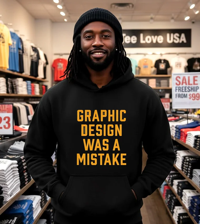 Graphic Design Was A Mistake Shirt - black-hoodie Graphic Design Was A Mistake Shirt Black Hoodie