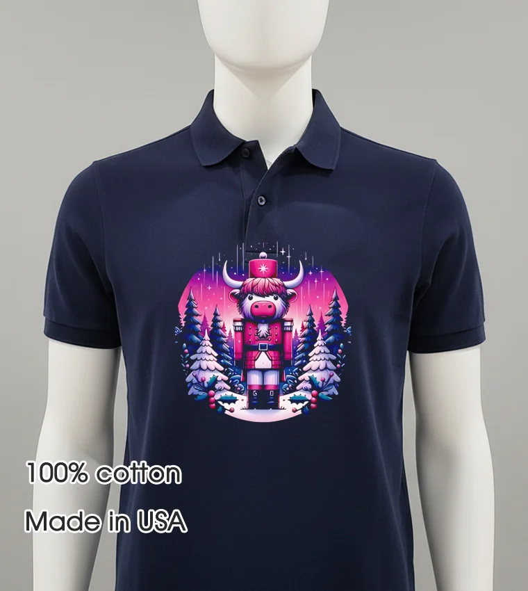 Highland Cow Nutcracker - balck-shirt Highland Cow Nutcracker Balck Shirt 1