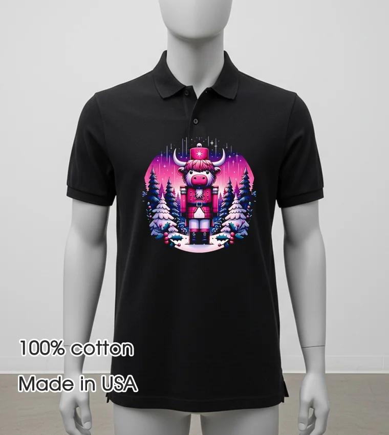 Highland Cow Nutcracker - balck-shirt Highland Cow Nutcracker Balck Shirt 2