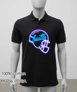 Hustle Helmet neon shirt