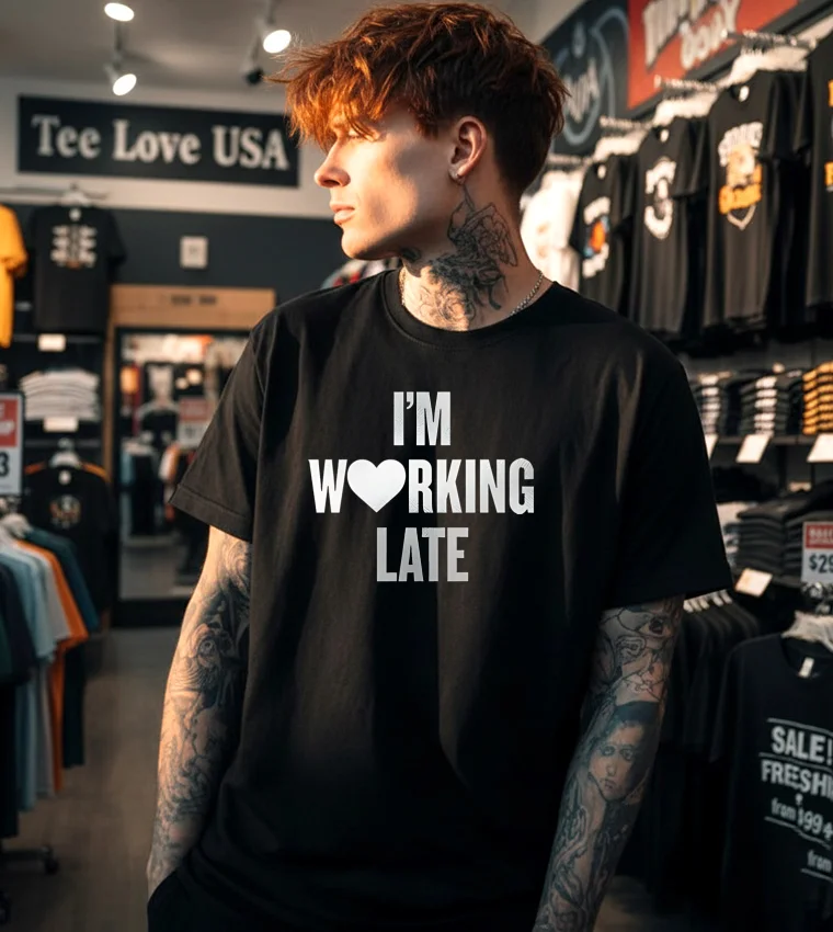 I'm Working Late Shirt - black t-shirt I'm Working Late Shirt Black T Shirt