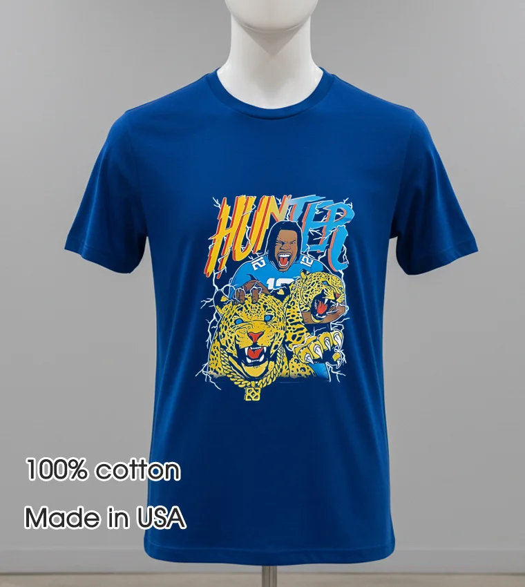 Jacksonville Jaguars Travis Hunter 2025 Special Navy Shirt 1