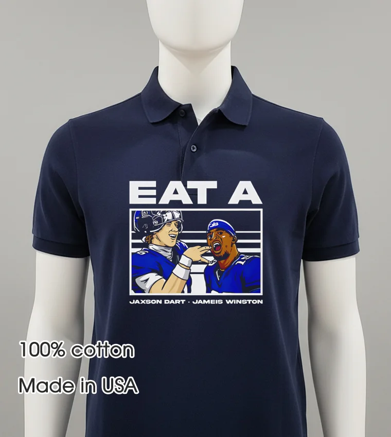 Jameis Winston And Jaxson Dart New York Gants Eat A - balck-shirt Jameis Winston And Jaxson Dart New York Gants Eat A Balck Shirt 1