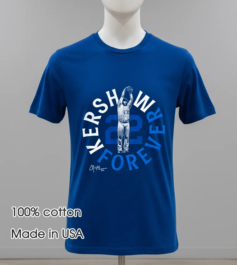 Kershaw Forever 22 Signature Los Angeles Dodgers Navy Shirt 1