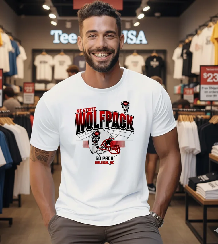 Nc State Football Helmet Grid Go Pack Raleigh Nc Shirt - 6 Nc State Football Helmet Grid Go Pack Raleigh Nc Shirt 6