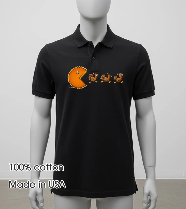 Pie Man Thanksgiving Balck Shirt 2