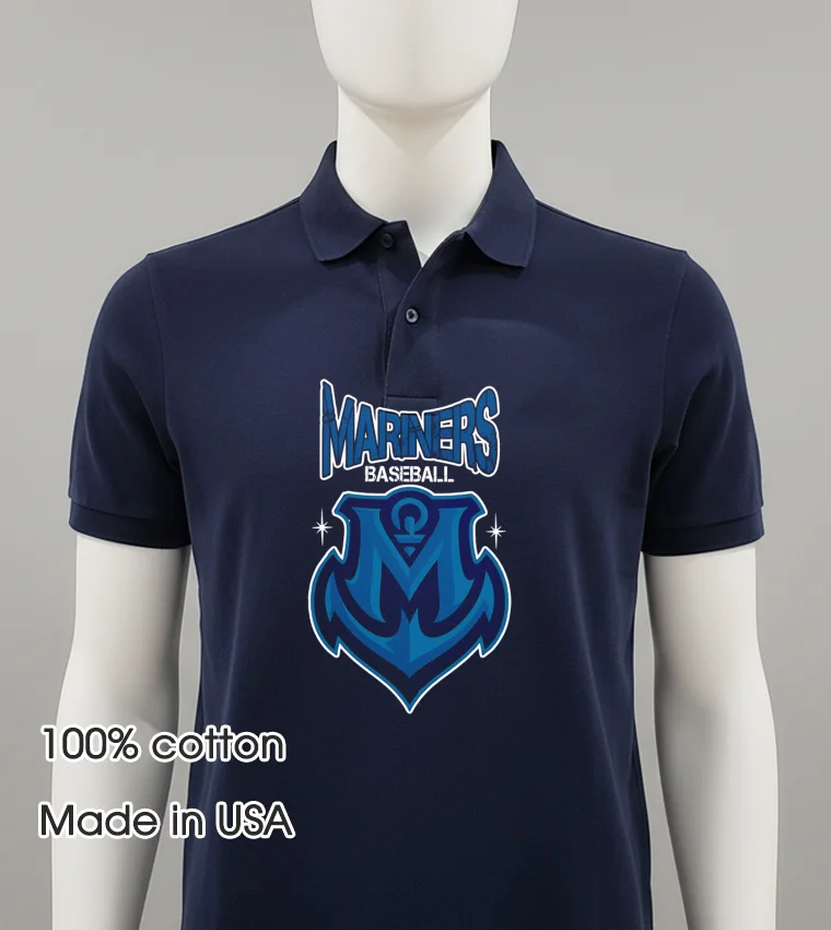 Seattle Mariners Mariners Baseball Logo Style - balck-shirt Seattle Mariners Mariners Baseball Logo Style Balck Shirt 1