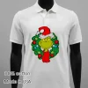 The Grinch Santa Wreath White T Shirt 3