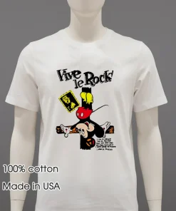 Vive le rock crucified mickey mouse shirt
